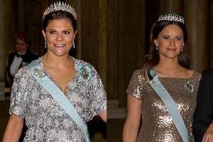 Krinprinzessin Victoria (links) und Prinzessin Sofia zeigen ihre Babybäuche