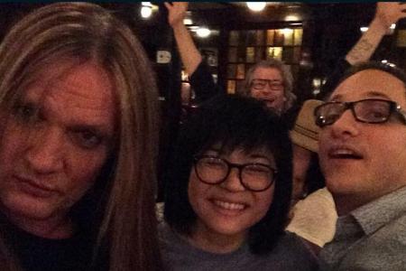 Die vier posteten einige Selfies von der Bandprobe!