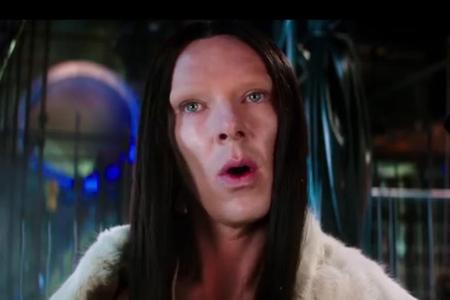 Bereits im Trailer der Hingucker schlechthin: Benedict Cumberbatch als androgynes Model. 