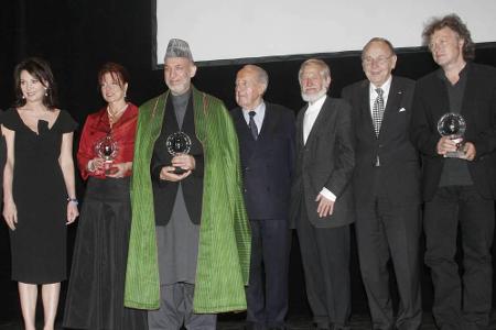 Auch mit Musikern wie Wolfgang Niedecken (r.) umgab sich Genscher gerne.
