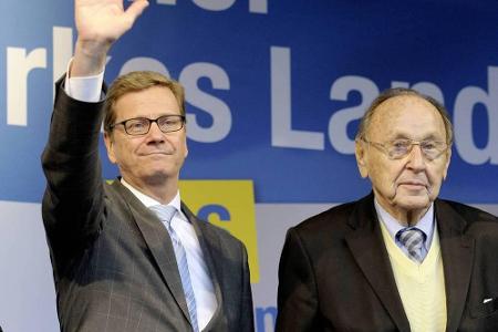 Genscher starb nur einen Tag vor der Beerdigung seines Kollegen und Parteifreundes Guido Westerwelle.