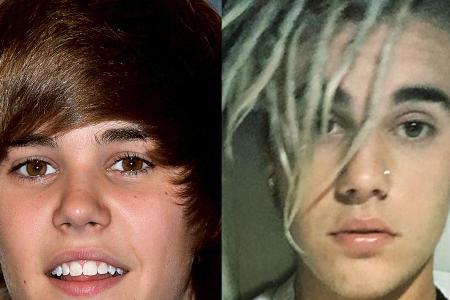 Justin Bieber hat Karriere gemacht und seine Frisur gleich mit. Im Jahr 2009 (links) war er noch der brave Schwiegermuttertr...