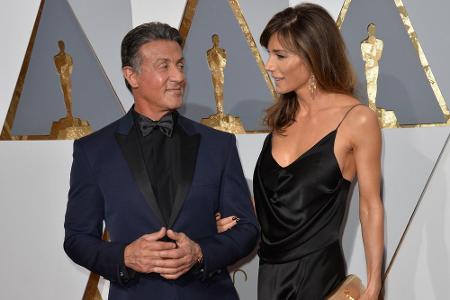 Sylvester Stallone und Jennifer Flavin: Jeder für sich genommen wäre ein Hingucker gewesen. So war es zu dunkel.