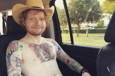 Mit diesem Schnappschuss warb Sheeran für seine imaginäre Single 