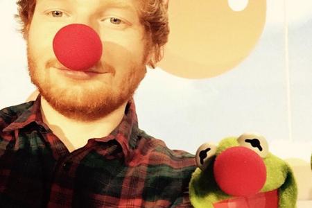 Für den Red Nose Day hat sich Sheeran mit Kermit dem Frosch zusammengetan.