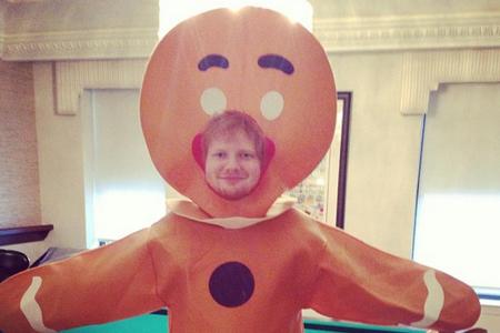 Selbst als Lebkuchenmann gibt der Sänger eine gute Figur ab.