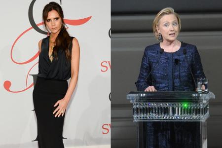 Würde Hillary Clinton (re.) die Mode von Victoria Beckham stehen?