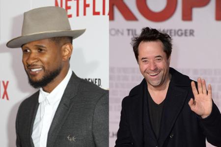 Stars engagieren sich gegen Armut: US-Sänger Usher (li.) und 