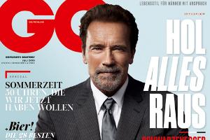 Arnold Schwarzenegger auf dem Cover der Juli-Ausgabe des Männer-Magazins "GQ"