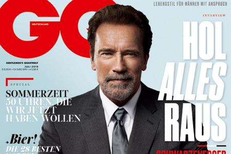 Arnold Schwarzenegger auf dem Cover der Juli-Ausgabe des Männer-Magazins 