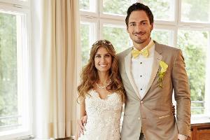 Das glückliche Hochzeitspaar: Cathy Fischer und Mats Hummels sind unter der Haube