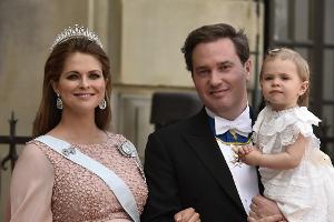 Madeleine mit Babybauch, Chris O'Neill und Töchterchen Leonore am Samstag bei der royalen Hochzeit