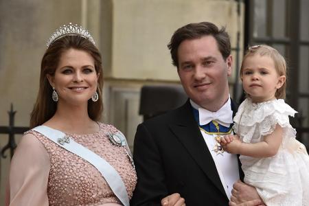 Madeleine mit Babybauch, Chris O'Neill und Töchterchen Leonore am Samstag bei der royalen Hochzeit