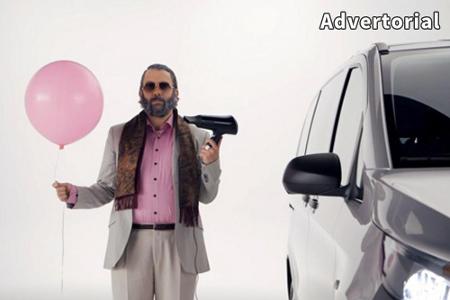 Unverkennbar ein Dream-Team: Christian Ulmen und der Mercedes Vito