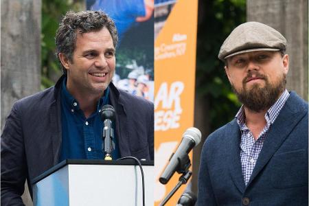 Sowohl Mark Ruffalo als auch Leonardo DiCaprio unterstrichen in ihren Reden die Dringlichkeit ihrer Kampagne