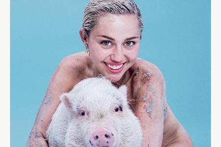 Miley Cyrus hat bei diesem Shooting eindeutig Schwein gehabt