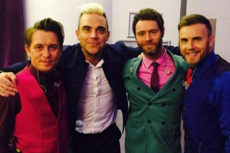 Ex-Bandkollegen unter sich: Mark Owen, Robbie Williams, Howard Donald und Gary Barlow (v.l.)