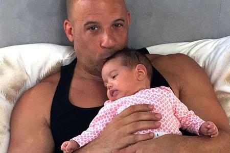 Vaterstolz: Vin Diesel mit Töchterchen Pauline