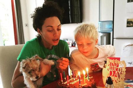 Geburtstagsfrühstück: Lilly, Amadeus und Daisy Becker