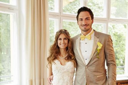 Das glückliche Brautpaar Cathy und Mats Hummels