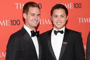 Die beiden "Snapchat"-Gründer Evan Spiegel (l.) and Bobby Murphy