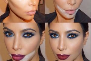 Kim Kardashian schwört auf Contouring und modelliert damit ihr Gesicht