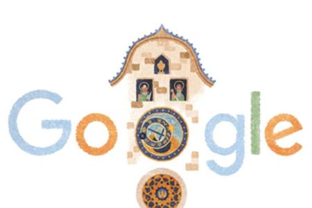 Das Google-Logo mit der Prager Rathausuhr