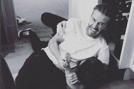 David Beckham freut sich über seinen vorzeitigen Triumpf über Sohn Brooklyn
