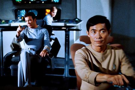 Vor rund 50 Jahren navigierten Shatner (li.) und Takei gemeinsam die Enterprise durchs All