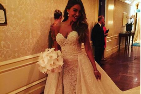 Wie eine Prinzessin, aber nicht wie eine Jungfrau: Sofia Vergara strahlt in ihrem Hochzeitskleid