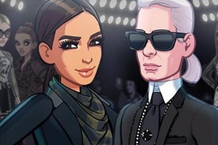 Mit diesem Bild aus ihrem Spiel freut sich Kim Kardashian auf Instagram über Neuzugang Karl Lagerfeld