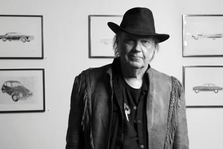 Neil Young in der Robert Berman Gallery in Santa Monica