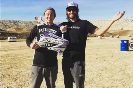 Schauspieler Channing Tatum mit dem Stuntman Dave Castillo