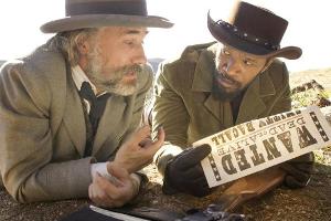 "Django Unchained": Kaum von dem gerissenen Kopfgeldjäger Dr. King Schultz (Christoph Waltz, l.) befreit, wird Django (Jamie...