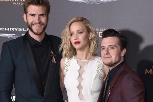 Liam Hemsworth, Jennifer Lawrence und Josh Hutcherson bei der Premiere von "Die Tribute von Panem - Mockingjay Teil 2" in Lo...