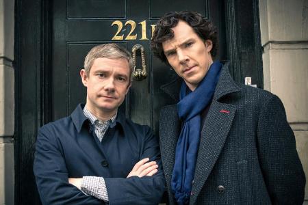 Benedict Cumberbatch (r.) und Martin Freeman in 
