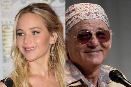Jennifer Lawrence traf auf der Comic Con ihr Idol Bill Murray