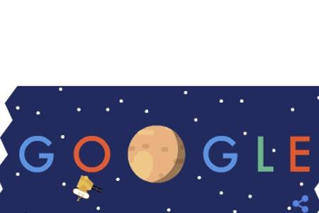 Das Google Doodle zu New Horizons und Pluto
