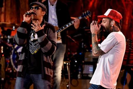 Xavier Naidoo (l.) und Daniel Wirtz performten 