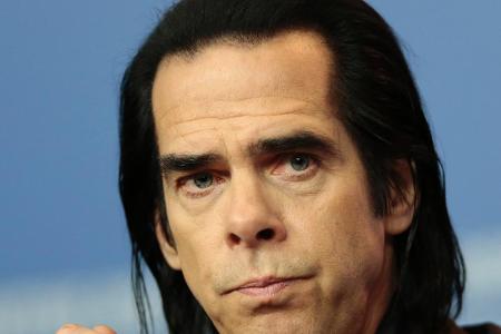 Sänger Nick Cave auf einer Pressekonferenz in Berlin