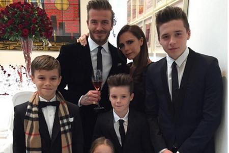 Die gesamte Familie Beckham auf einem Foto