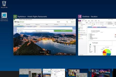 Windows 10 erlaubt den Nutzern, sich mehrere Desktops einzurichten
