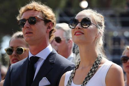 Hier besuchen Pierre Casiraghi und Beatrice Borromeo die Feierlichtkeiten zum zehnjährigen Thronjubiläum in Monaco vor wenig...