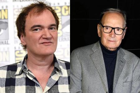 Quentin Tarantino (l.) und Ennio Morricone machen wieder gemeinsame Sache
