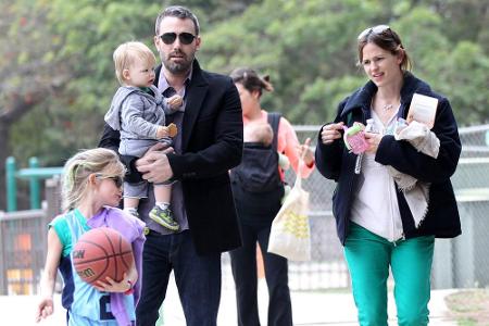 Trotz Trennung eine Familie: Ben Affleck und Jennifer Garner mit zwei der drei Kinder, Violet und Samuel