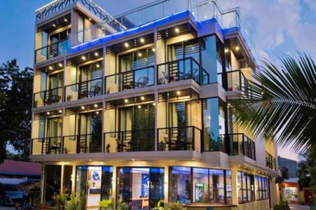 Ein Gästehaus auf den Malediven