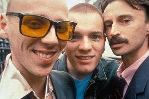 Ewen Bremner, Ewan McGregor, Robert Carlyle (v.l.n.r.) im ersten Teil von "Trainspotting" aus dem Jahr 1996