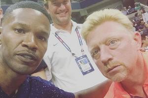 Jamie Foxx (l.) an der Seite von Boris Becker (r.)