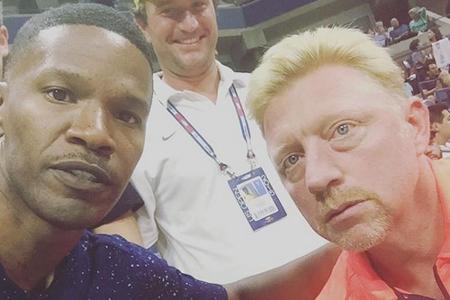 Jamie Foxx (l.) an der Seite von Boris Becker (r.)