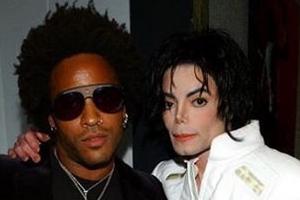 Foto mit dem King of Pop: Lenny Kravitz (l.) und Michael Jackson